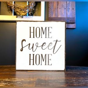 Home sweet home box sign